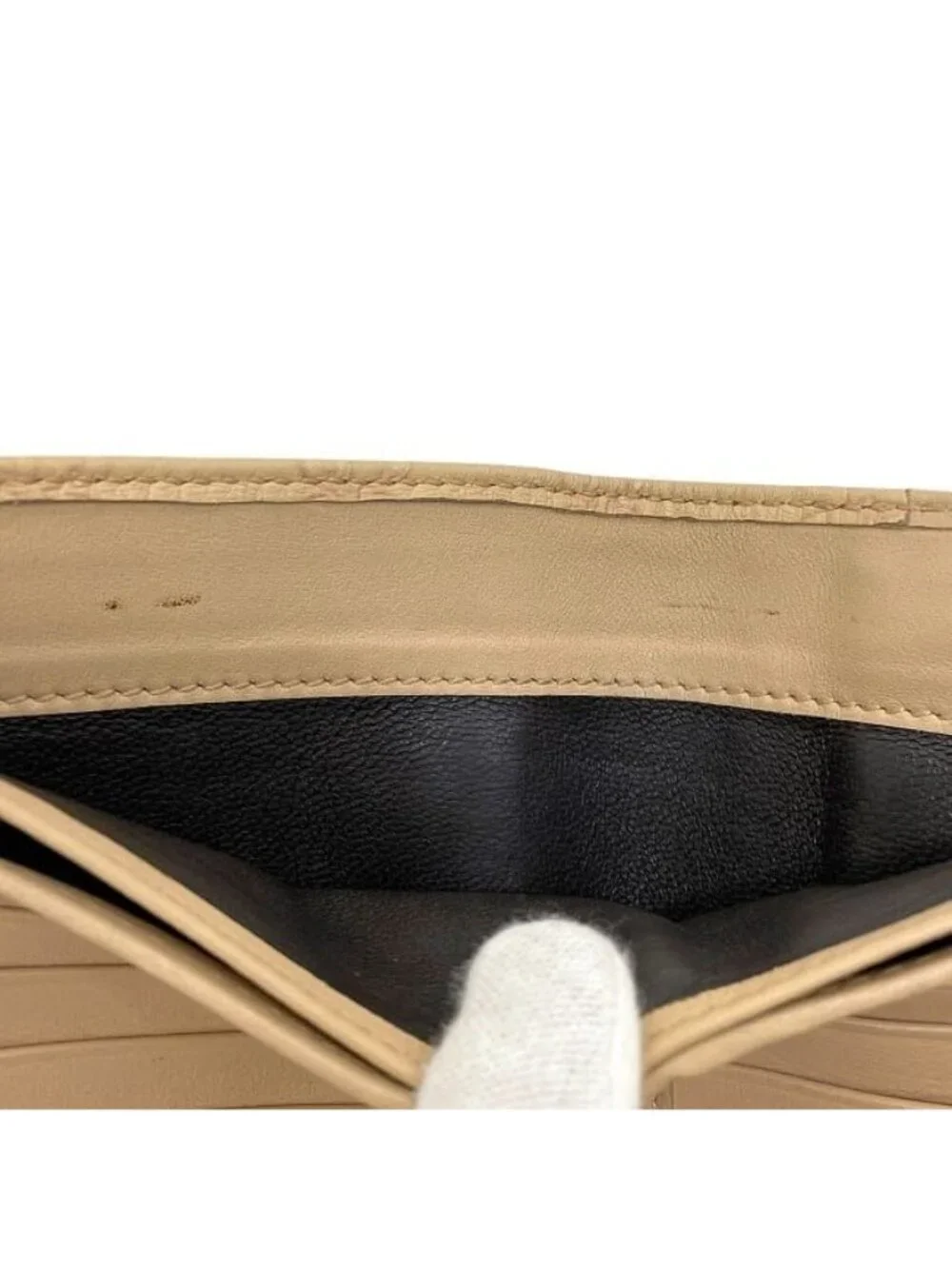 Gucci Fold Wallet with Beige Stripe Line Double Hook - Picture 8 of 11